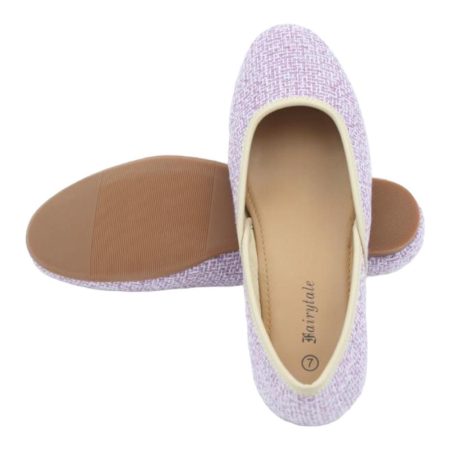 Lavender color comfortable ballet flats