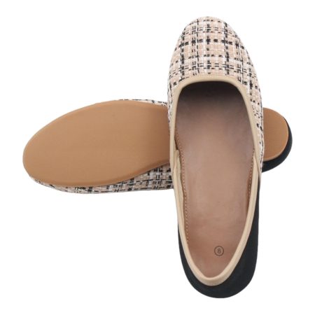 Brown-black-cream-comfortable-flats