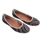 Black flats with colored dots